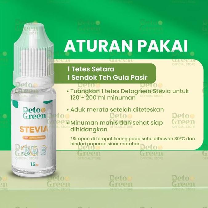 

Grosir Detogreen Stevia Paket 2 15 Ml Pengganti Manis Dari Gula / Sugar/ Food