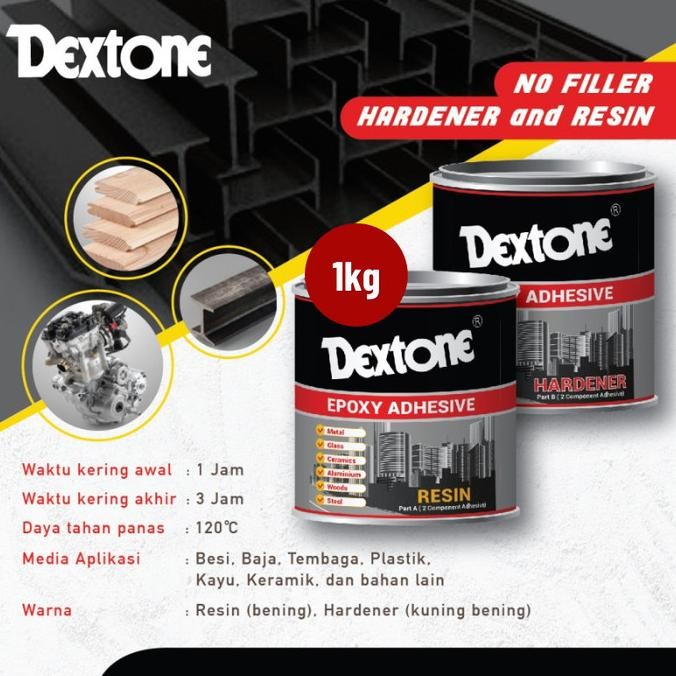 Promo Lem Besi Dextone Hardener & Resin 250 GR COD