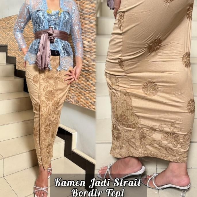 ROK BALI KAMEN JADI SONGKET BORDIR STRAIT