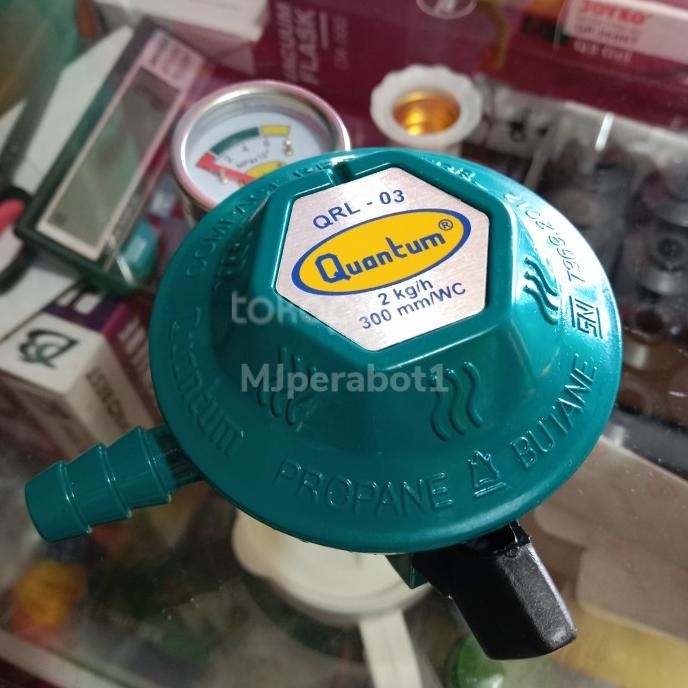 Laris Regulator Kompor Gas Quantum Qrl03 + Meter Original