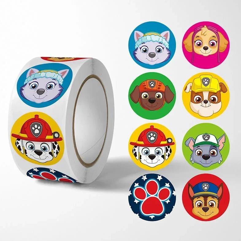 

500Pcs Stickers Paw Patrol Children'S Cartoon Stickers Cute Kids Stationery School Teacher Supplies Reward Sticker Toys Gift