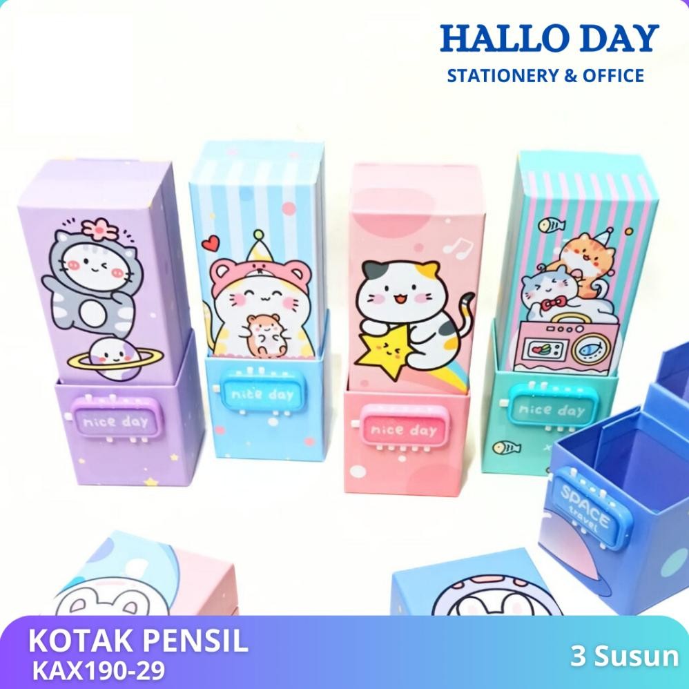 

Df-8 Hd Kotak Pensil Karton Berdiri Tingkat + Pin + Cermin / Tempat Pensil / Pensil Case / Kotak Pensil