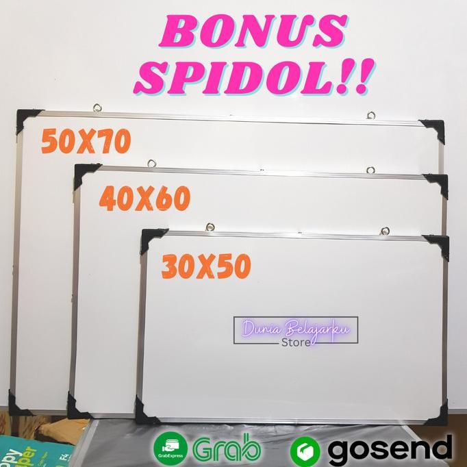 

Papan Tulis White Board 40x60cm / BONUS 1 SPIDOL by Radhiant official