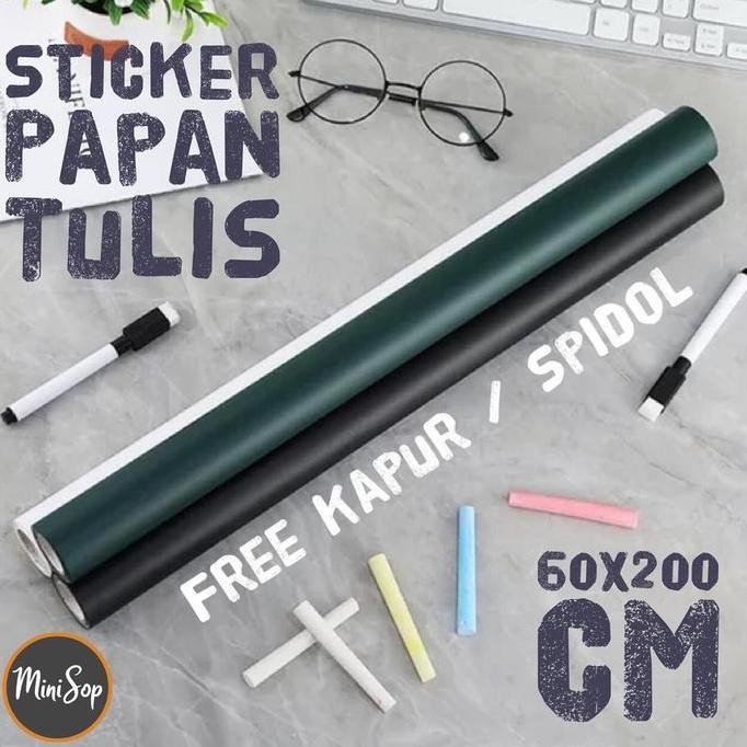 

STIKER PAPAN TULIS WHITEBOARD BLACKBOARD KAPUR STICKER 60X200CM by Radhiant official