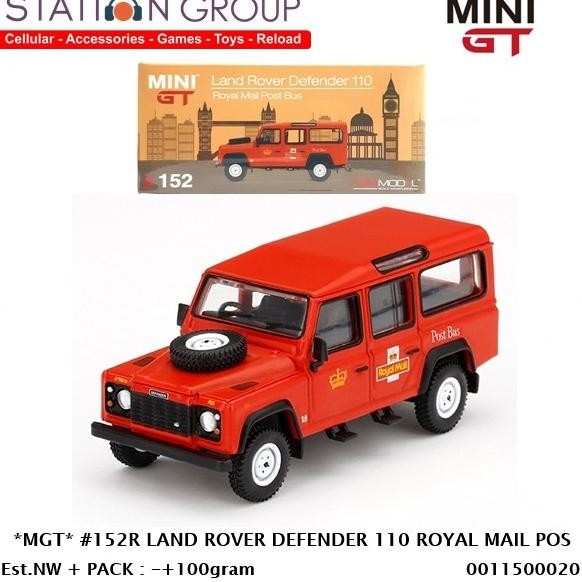 TERSEDIA MINI GT #152R LAND ROVER DEFENDER 110 ROYAL MAIL POST BUS 1-64 DIECAST