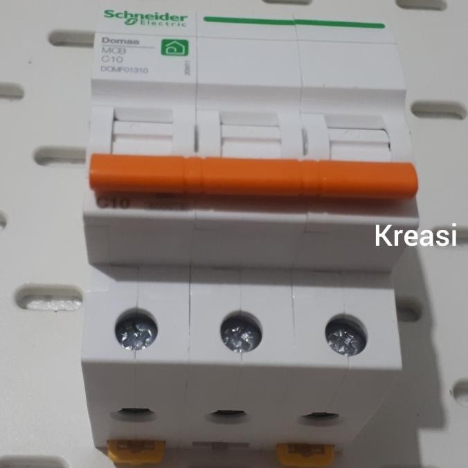 Spesial Mcb 3 Phase 10 Ampere Domae Domf01310 Schneider Merlin Gerin