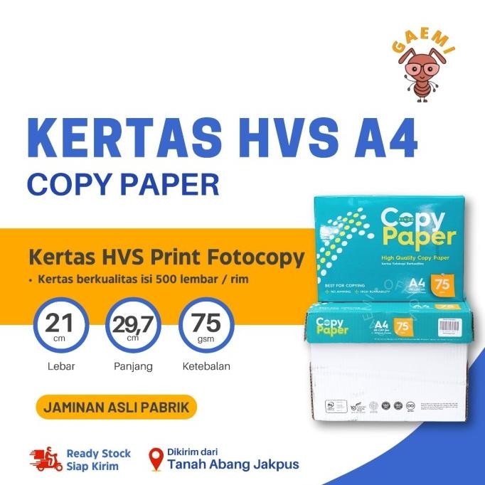 

Kertas HVS A4 75gr Copy Paper !! HARGA PROMO !! by Radhiant official