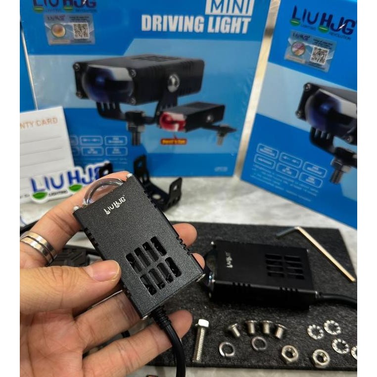 New ORIGINAL LAMPU TEMBAK MERK HJG HJ1 D2 MINI SLIM SOROT LED LASER GUN 25 WATTT 2 WARNA TERDAPAT KI