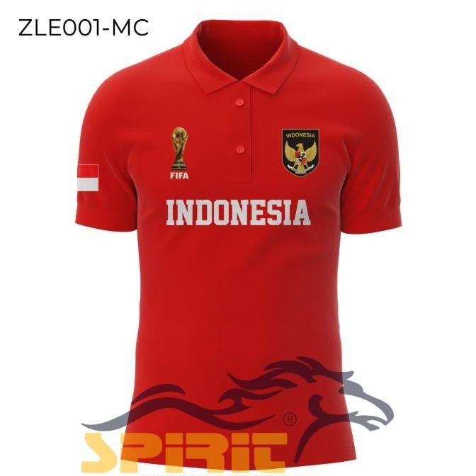 Produk Baru Kaos Polo Timnas Indonesia 2024 Kerah Polo Pria Garuda Baju Kerah Sepak Bola Kualifikasi