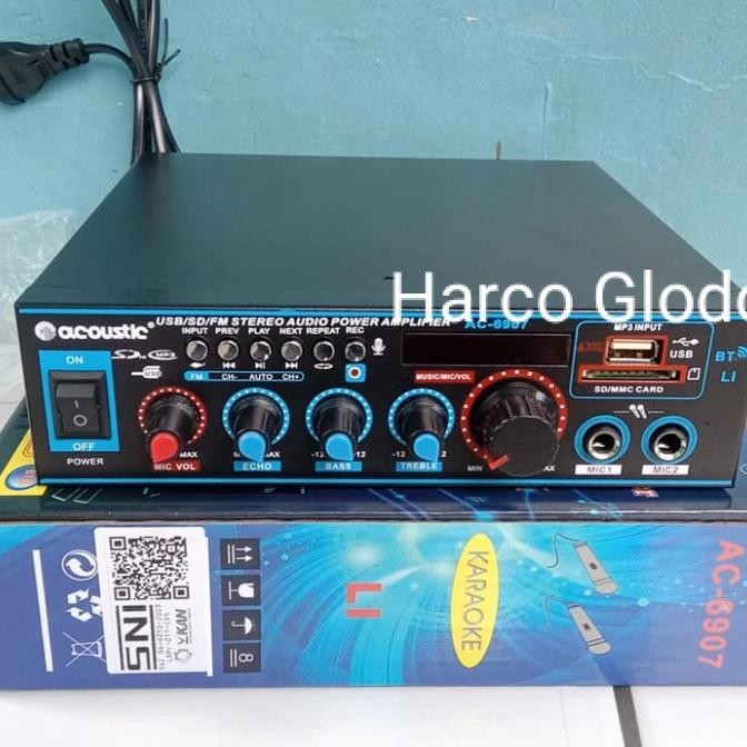 Amplifier Karaoke Acoustic Ac-6907 Li Bluetooth Usb Sd Original