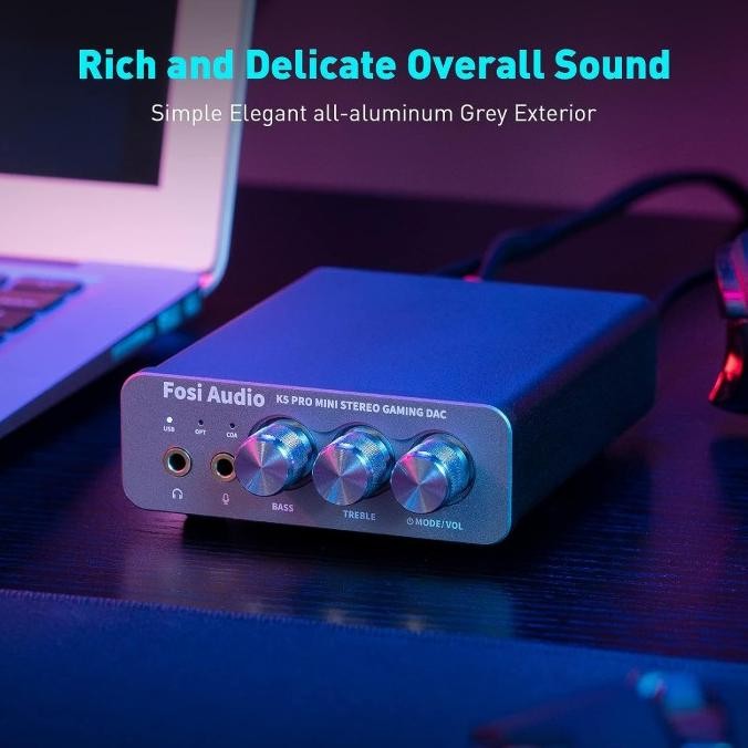 Fosi Audio K5 Pro K5Pro Gaming Dac Headphone Amplifier Mini Hi-Fi Original
