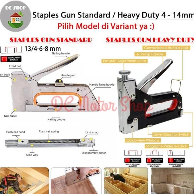 

Staples Tembak Staples Steples Gun Tacker 3 in 1 Tembak Kayu Jok Kulit by Inspire id