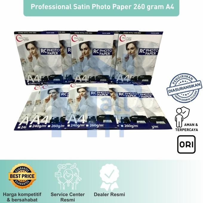 

Kertas Foto Professional Luster Photo Paper 260Gsm A4 20 Sheet Premium Quality Promo