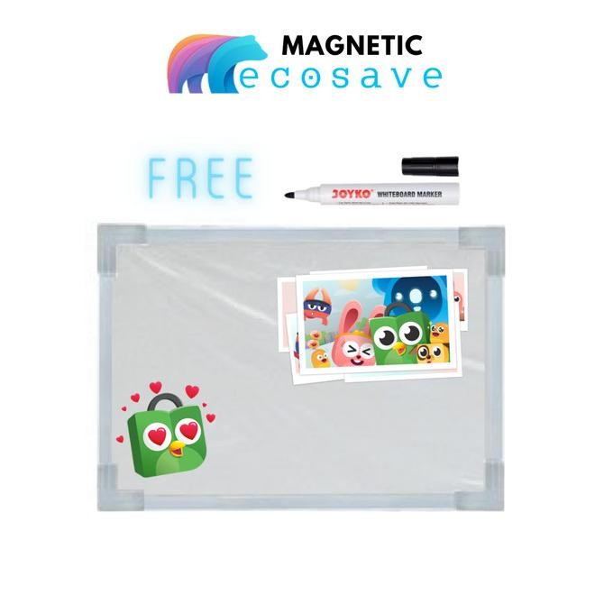 

Whiteboard Mini Magnetic SAKANA 20x30 cm Papan Tulis Magnet 20 x 30 by Radhiant official