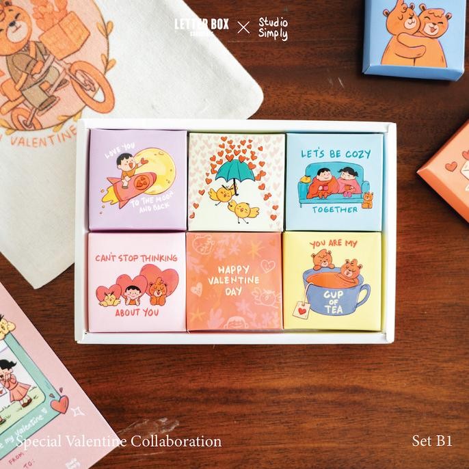 

Coklat Valentine Mix Varian isi 6 - Letter Box - Valentine Edition