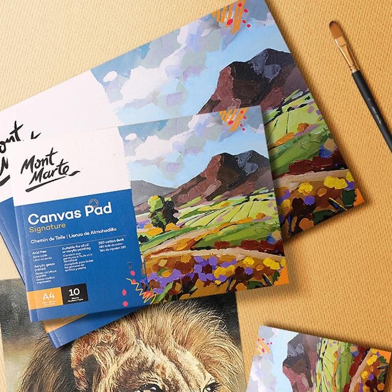 

Canvas Pad For Painting 10 Sheets, A4 A5, Cotton 280Gms For Oil And Acrylic Paints Art Supply For Mixed Media Painting