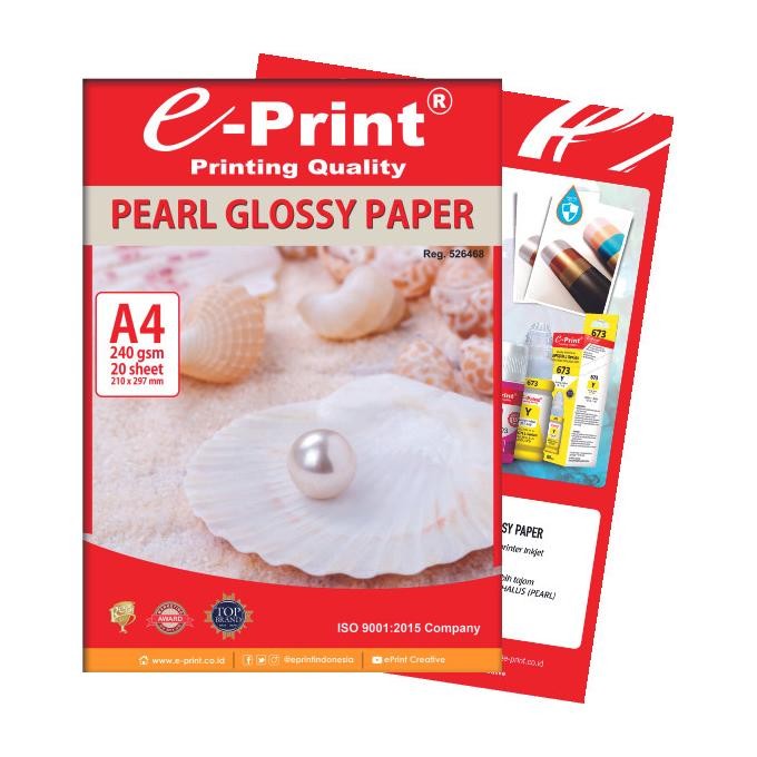 

E-Print Kertas Foto Pearl Glossy A4 240 Gsm Accessories Camera Terlaris