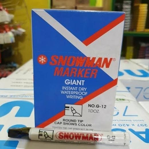 

Spidol Pemanent Snowman G12 isi 12pcs ( hitam )