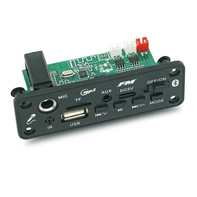 2X5W Modul Mp3 Player Stereo Amplifier Dc 3.7V - 5V Bluetooth Mic Karaoke Original