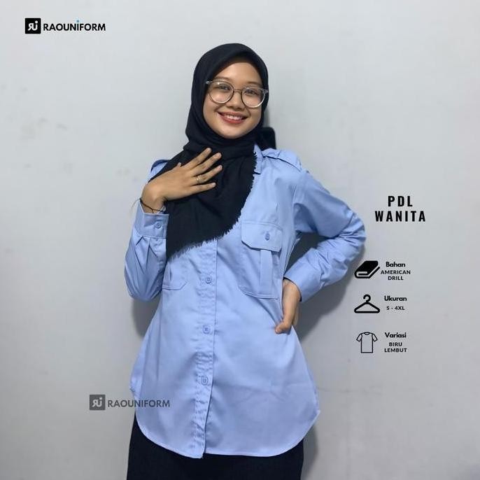 TERBARU SERAGAM PDL PNS WANITA LENGAN PANJANG/BAJU KEMEJA PDL PRIA DAN WANITA/SERAGAM PDL CUSTOM BOR