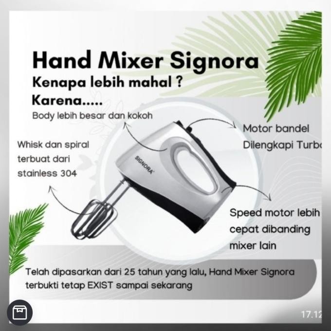 Baru Hand mixer Signora mixer roti donat bakpao kue