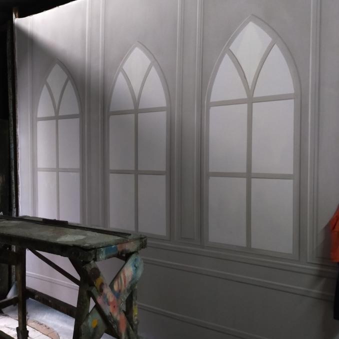 background studio foto jendela abu2 UK 3x5m murah