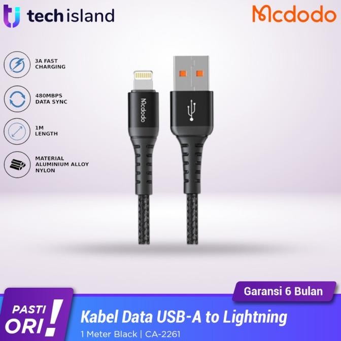 mcdodo kabel data usb lightning iphone ipad fast charge 1.2m/1.8m/3m termurah
