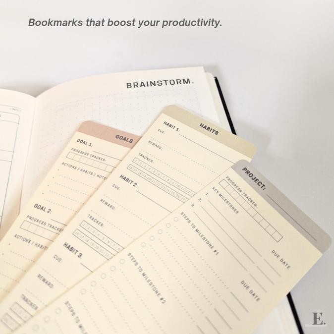 

Productivity Bookmarks Set - Goal / Project / Habit Tracker murah