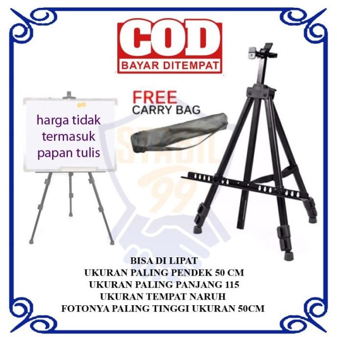 

NEW Tripod Lipat Portable Papan Tulis Standing Whiteboard Alumunium White Board