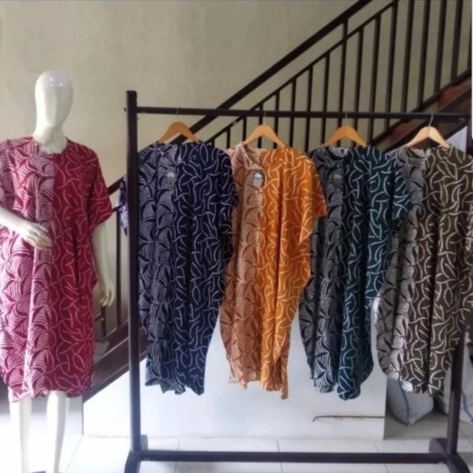 Sale Daster 6L lowo kalong kaftan jumbo Batik Ld140 busui resleting depan