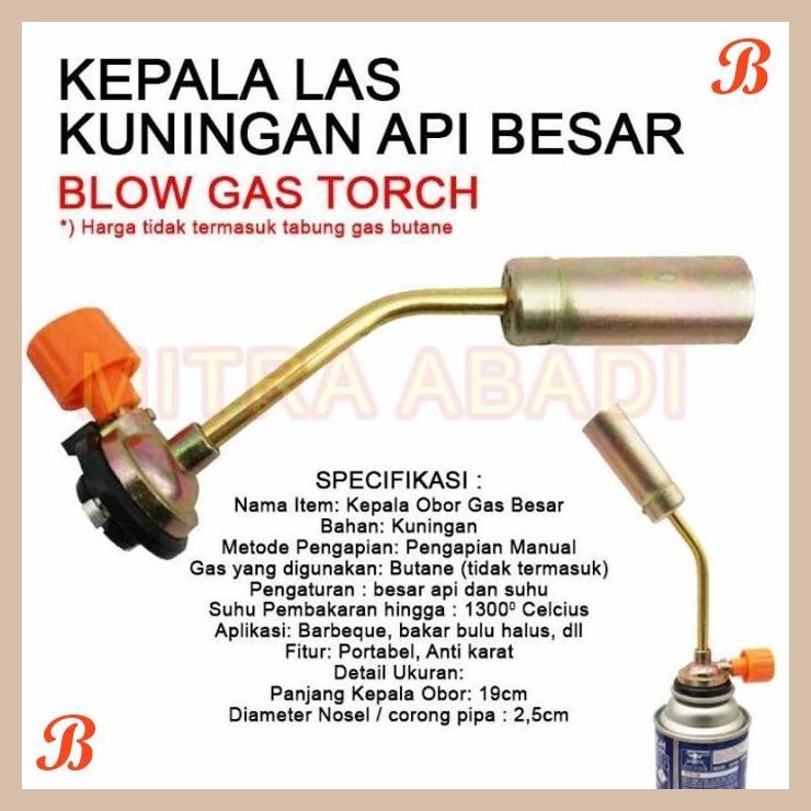 [MRA] Blow Gas Torch / Kepala Las Kuningan API BESAR - Kepala Gas Pemantik