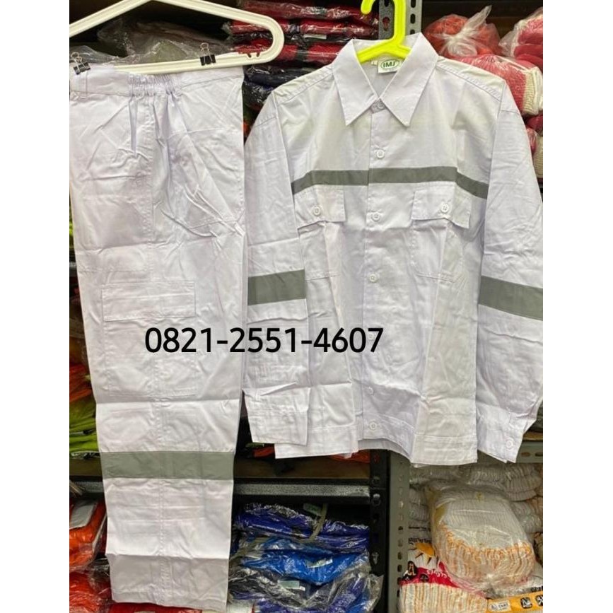 Wearpack Kerja / Setelan Baju Celana Putih / Wearpack Safety Termurah