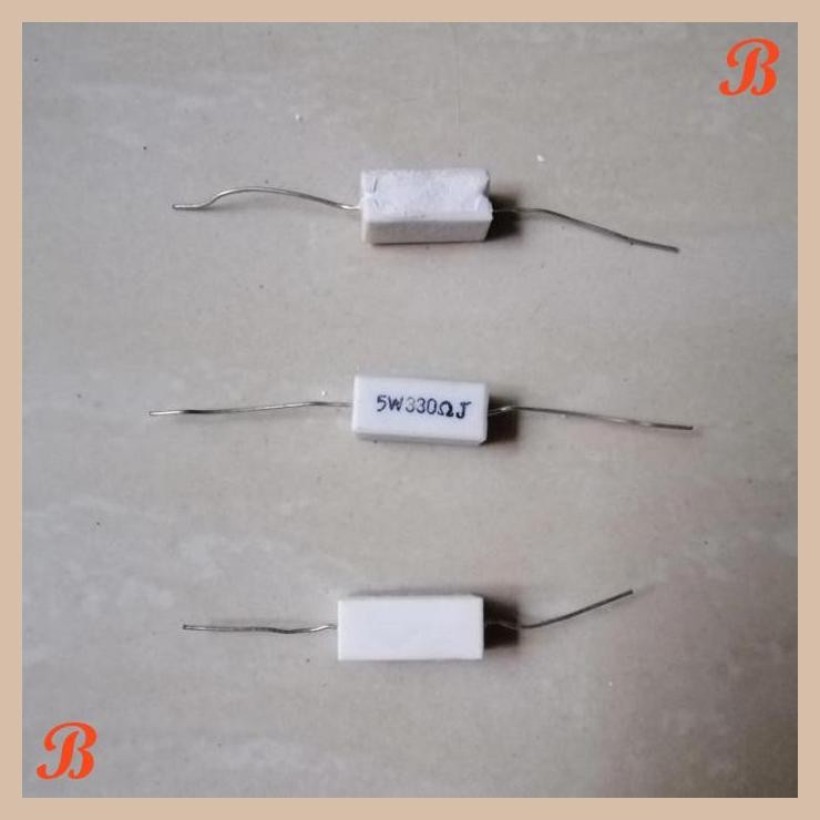 [SRE] 330 ohm R Resistor Kapur 5w 5watt 330ohm 330R J 330RJ 5 w watt
