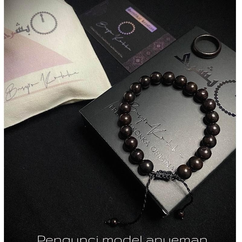 PREMIUM BLACK KOKKA Gelang Kokka Asli 100% motif bulat anyem