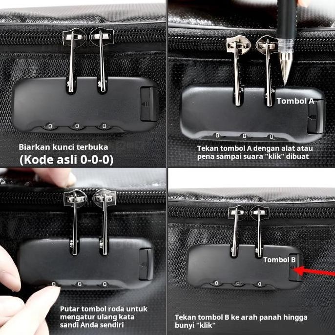 tas penyimpan dokumen tas dokumen F4 tas dokumen besar tas dokumen tahan api dan air murah