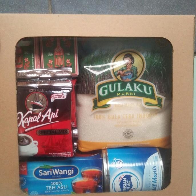 

Hampers Paket Sembako 4 Macam Free Teh Tubruk