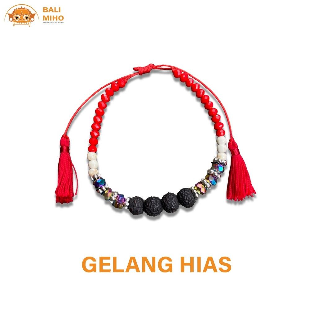 Living Gelang Batu Larva Kristal - Gelang Hias - Gelang Batu - Gelang Genitri Hitam - Gelang Kristal