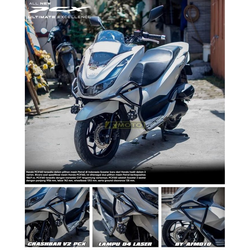 CRASHBAR V2 HONDA PCX 160 2021-2024 BY AFMOTO Import Premium