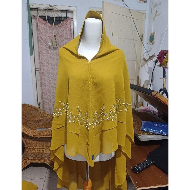 Khimar Payet Jaamur Bunga/Pinguin 2 Layer/Ceruti 2 Layer/Ped Busa/By Doa