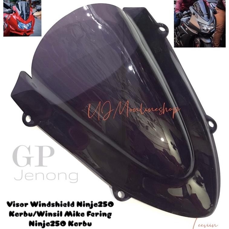 CR - Visor Ninja 250 Karbu Windshield Ninja 250 Karbu Winsil Ninja 250 Karbu TERLARIS