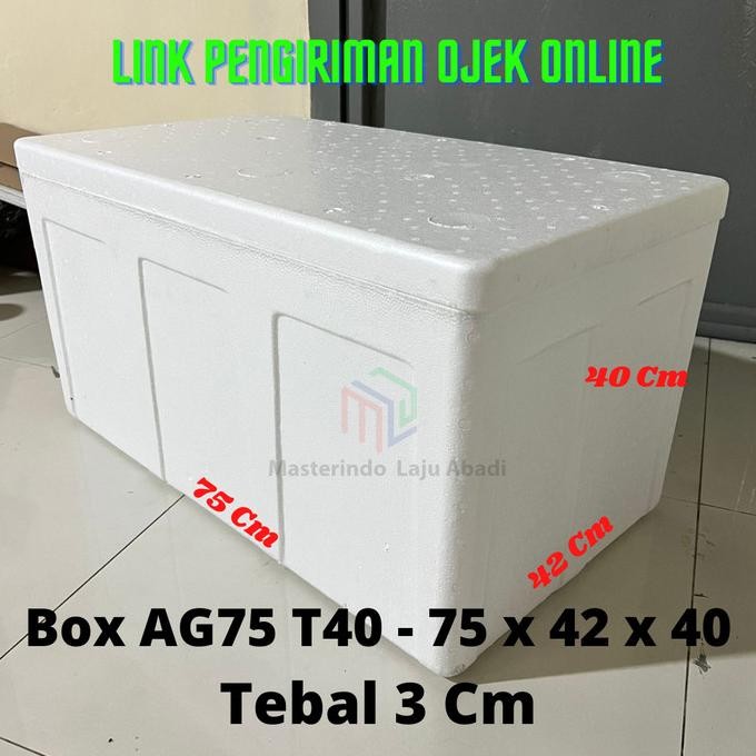 

Styrofoam Box Ag75 T40 - 75X42X40 Cm (Khusus Ojol) Terlaris