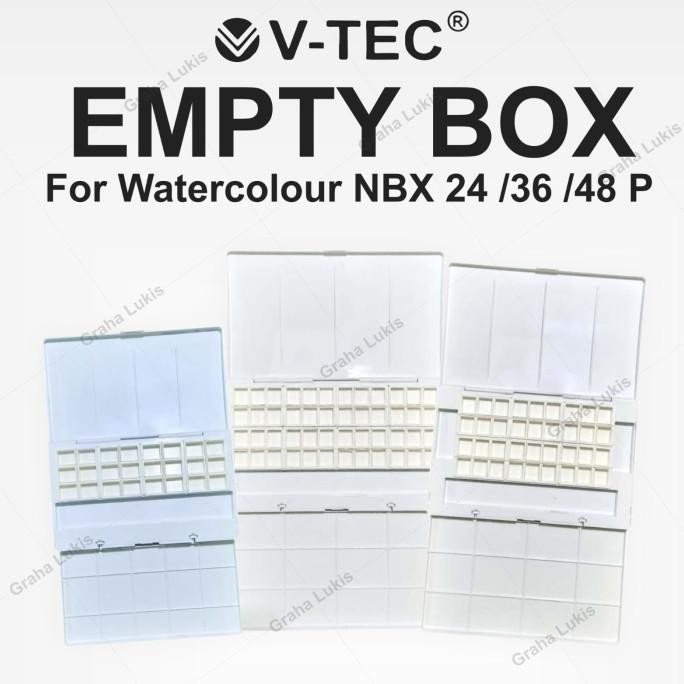 

BEBAS ONGKIR - Empty Case for Watercolour 24 Pocket Box + Halfpan - NBX 24