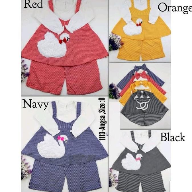 ready baju setelan gamis celana kulot jilbab angsa anak bayi perempuan