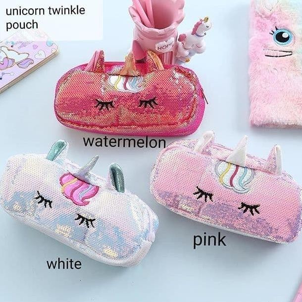 

Terbaru milanberry UNICORN TWINKLE POUCH TEMPAT PENSIL ala smiggle justice