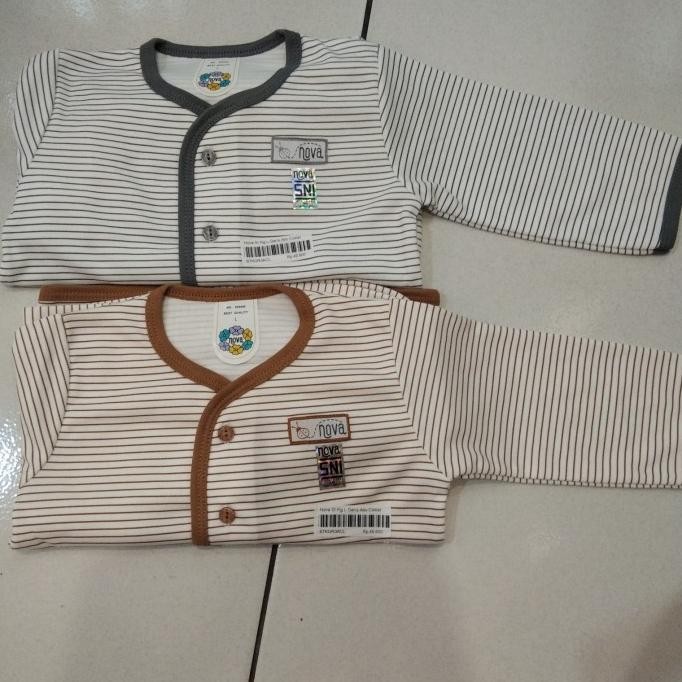 ready nova setelan panjang garis / baju bayi / baju anak