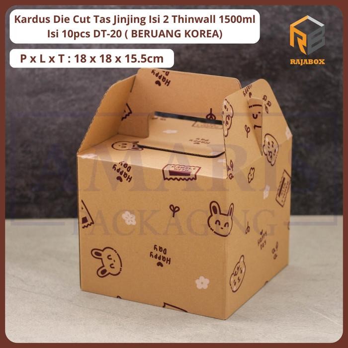 

Kardus Tas Jinjing Isi 2 Mika Thinwall 1500 Ml Isi 10 Pcs Dt-20