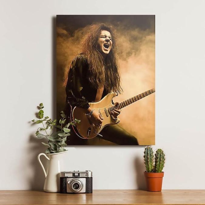 New Yngwie Malmsteen Hiasan Dinding Poster Kayu Siap Pasang Frame Frame Gantungan