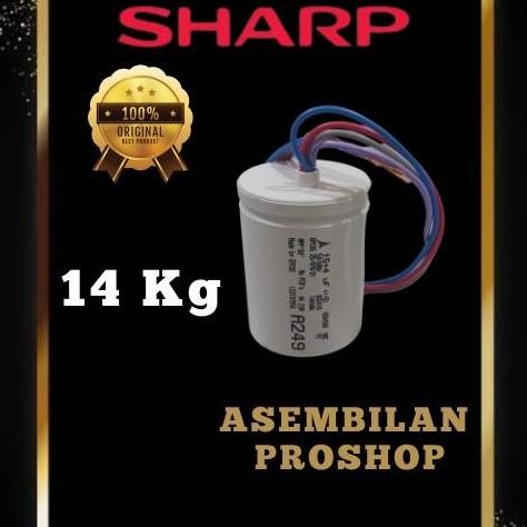 KAPASITOR MESIN CUCI 2 TABUNG SHARP ORIGINAL A249 EPCOS 12&14 KG
