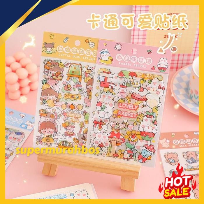 

PAOPAO STIKER THE SERIES BEAR AND RABBIT CUTE BAHAN PET AESTHETIC BEST PRODUK !!