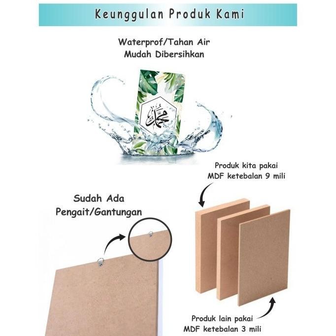 New Jam Dinding Kaligrafi Alfatihah Ukuran Besar Hiasan Dekorasi Dinding